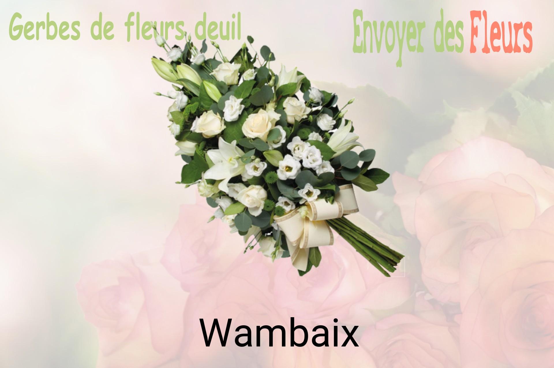 Gerbe de fleurs de deuil livrée à Wambaix